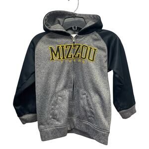 Mizzou Youth Large Gray University of Missouri Columbia Full Zip Hoodie Jacket